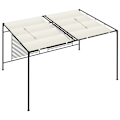 Miniatyrbild 5 av 7: vidaXL Paviljong med infällbart tak 3x4x2,3 m gräddvit 180 g/m² Creme