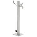 vidaXL Vattenpost för trädgården 65 cm rostfritt stål rund Silver