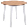 vidaXL Klaffbord runt MDF vit Vit