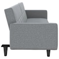 Miniatyrbild 5 av 10: vidaXL Bäddsoffa med dynor ljusgrå tyg Grå