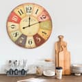 vidaXL Vintage väggklocka färgglad 60 cm multifärg