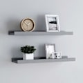 Miniatyrbild 1 av 8: vidaXL Tavellist 2 st grå 60x9x3 cm MDF grå