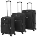 vidaXL Resväskor 3 svart soft case Svart