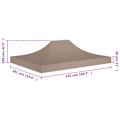 Miniatyrbild 6 av 6: vidaXL Tak till partytält 4,5x3 m taupe 270 g/m² Taupe