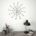 Miniatyrbild 2 av 6: vidaXL Väggklocka med Quartz-urverk 50 cm modern design Silver