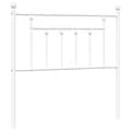 vidaXL Ersättningsgavel metall vit 90 cm Vit