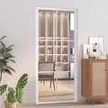 vidaXL Innerdörr 93x201,5 cm vit ESG-glas och aluminium Vit