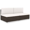 Miniatyrbild 1 av 10: vidaXL Modulsoffa 2-sits konstrotting brun Brun