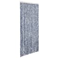 vidaXL Insektsdraperi blå, vit och silver 90x220 cm chenille multifärg