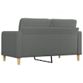 Miniatyrbild 5 av 9: vidaXL Soffa 2-sits mörkgrå 140 cm tyg Grå