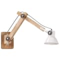 vidaXL Vägglampa industriell stil vit rund E27 Vit