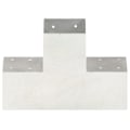 Miniatyrbild 4 av 8: vidaXL Stolpbeslag 4 st X-form galvaniserad metall 101x101 mm Silver