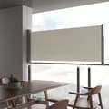 vidaXL Infällbar sidomarkis 100 x 300 cm gräddvit Creme