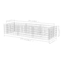 Miniatyrbild 6 av 7: vidaXL Planteringsgabion upphöjd stål 270x90x50 cm Silver