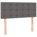vidaXL Sänggavel grå 90x5x78/88 cm konstläder Grå