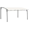 vidaXL Paviljong 4x3x2,55 m gräddvit Creme