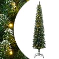 vidaXL Plastgran smal 150 LEDs 120 cm Grön