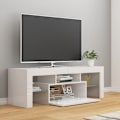 Miniatyrbild 7 av 10: vidaXL TV-bänk med LED-belysning vit högglans 120x35x40 cm Vit