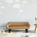 vidaXL Barnsoffa brun 70x40x24 cm sammet Brun
