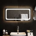 vidaXL Badrumsspegel LED 80x40 cm Transparent