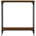 Miniatyrbild 4 av 10: vidaXL Avlastningsbord brun ek 75x22,5x75 cm konstruerat trä Brun