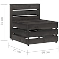 Miniatyrbild 6 av 6: vidaXL Mittensektion till pallsoffa grå tryckimpregnerad furu grå