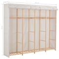 Miniatyrbild 6 av 7: vidaXL Garderob 200x40x170 cm vit tyg Vit