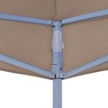 Miniatyrbild 4 av 5: vidaXL Tak till partytält 2x2 m taupe 270 g/m² Taupe