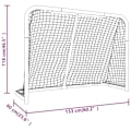 Miniatyrbild 5 av 5: vidaXL Hockeymål med nät röd & vit 153x60x118 cm stål & polyester Röd