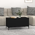Miniatyrbild 3 av 10: vidaXL Soffbord svart 90x44,5x45 cm konstruerat trä Svart