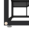 Miniatyrbild 5 av 6: vidaXL Tv-bänk svart 160x40x40,5 cm härdat glas Svart