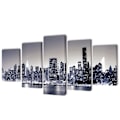 Miniatyrbild 1 av 3: vidaXL Uppsättning väggbonader på duk: New York Skyline 100 x 50 cm multifärg