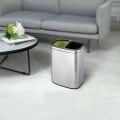 Miniatyrbild 1 av 6: EKO Soptunna öppen topp OLI-Cube 2x10 l matt silver Silver