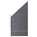 Miniatyrbild 7 av 10: vidaXL WPC-staketpanel 6 fyrkantig + 1 vinklad 1138x186 cm grå grå