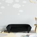 vidaXL Barnsoffa svart 70x45x26 cm sammet art