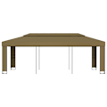 Miniatyrbild 2 av 6: vidaXL Paviljong dubbla tak 3x6 m taupe 180 g/m² Taupe