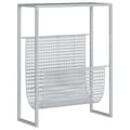 vidaXL Tidningsställ silver 35x15x45 cm stål Silver