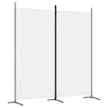 Miniatyrbild 1 av 7: vidaXL Rumsavdelare 2 panel vit 175x180 cm tyg Vit
