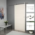 vidaXL Skjutdörrsbeslag 183 cm rostfritt stål silver Silver