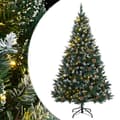 vidaXL Plastgran 300 LEDs 240 cm Grön
