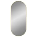 vidaXL Väggspegel guld 100x45 cm oval Guld