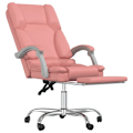 Miniatyrbild 6 av 10: vidaXL Kontorsstol med massage rosa konstläder Rosa