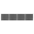 vidaXL Staketpaneler WPC 699x146 cm svart Svart