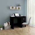Miniatyrbild 1 av 9: vidaXL Skrivbord svart 100x50x76 cm konstruerat trä Svart
