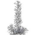 Miniatyrbild 4 av 8: vidaXL Smal halv plastgran med stativ silver 210 cm Silver