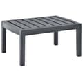 vidaXL Trädgårdsbord antracit 78x55x38 cm plast Antracit