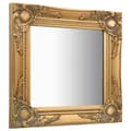 vidaXL Väggspegel barockstil 40x40 cm guld Guld