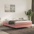 vidaXL Pocketresårmadrass rosa 140x190x20 cm sammet Rosa