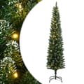 vidaXL Plastgran smal 300 LEDs 210 cm Grön