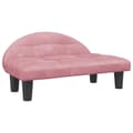 vidaXL Hundbädd rosa 70x52x30 cm sammet Rosa